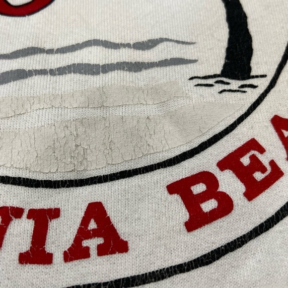 Vintage Virginia Beach Summer Virginia 1980s Hoodie Jumper Sweatshirt - Picture 4 of 8